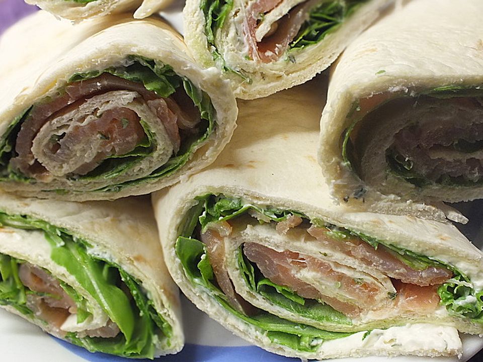 Wraps Mit Lachs Und Rucola