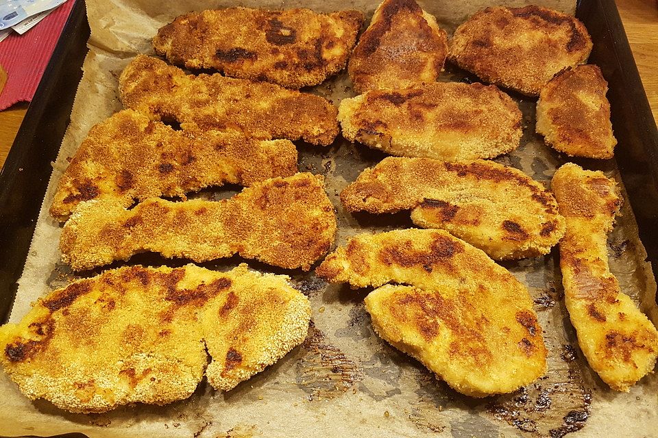 Backofen-Putenschnitzel mit Kürbiskernpanier