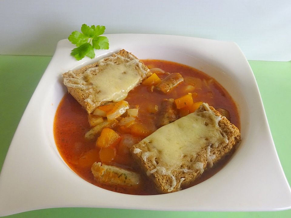 Zwiebelsuppe mit Nürnberger Bratwürstchen und Kürbis von hobbykoechin ...