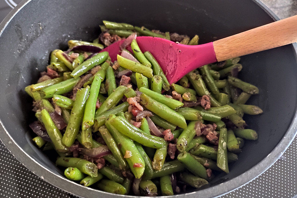 Grüne Bohnen mit Speck