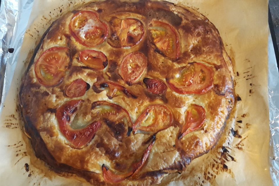 Spinat-Tomate-Feta-Börek vom Blech