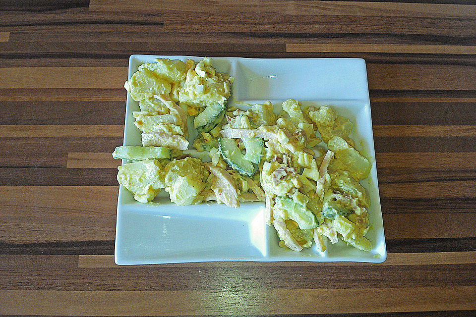 Kartoffel-Gurkensalat mit Mayonnaise