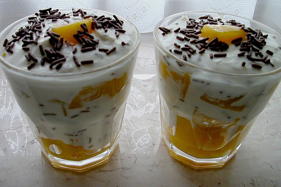 Stracciatella - Creme auf Pfirsich