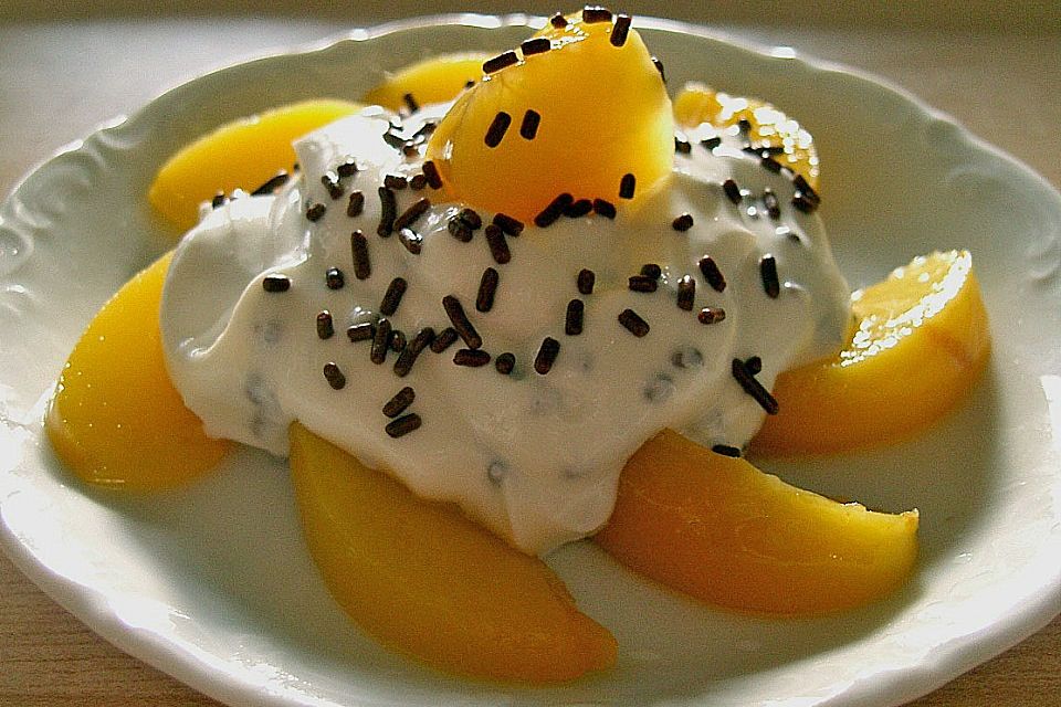 Stracciatella - Creme auf Pfirsich