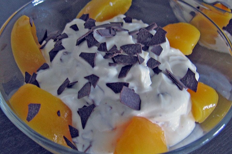 Stracciatella - Creme auf Pfirsich