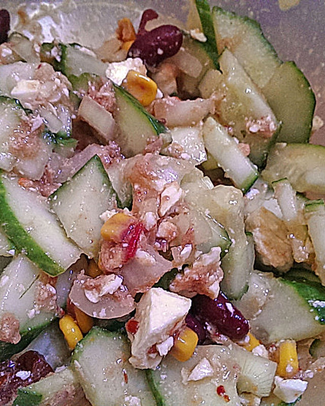Schneller Salat mit Thunfisch