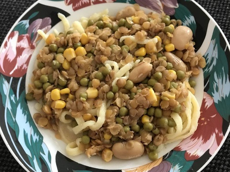 krümeltigeres Nudeln mit Linsen und Mais von 007krümeltiger | Chefkoch