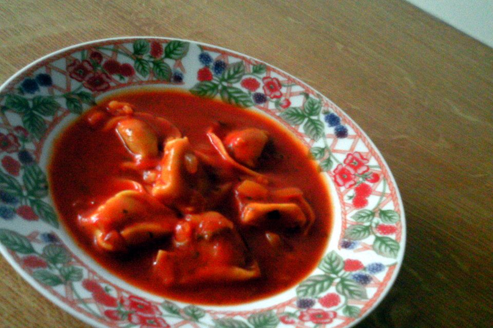 Tortellinisuppe mit Gemüse Tortellinisuppe mit Gemüse