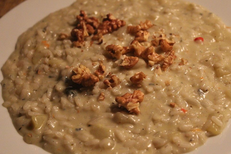 Susys herbstliches Birnen-Gorgonzola Risotto