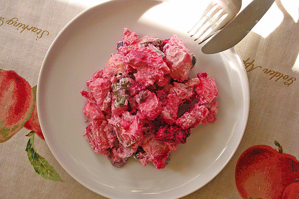 Kartoffelsalat mit Bismarckhering und Rote Bete