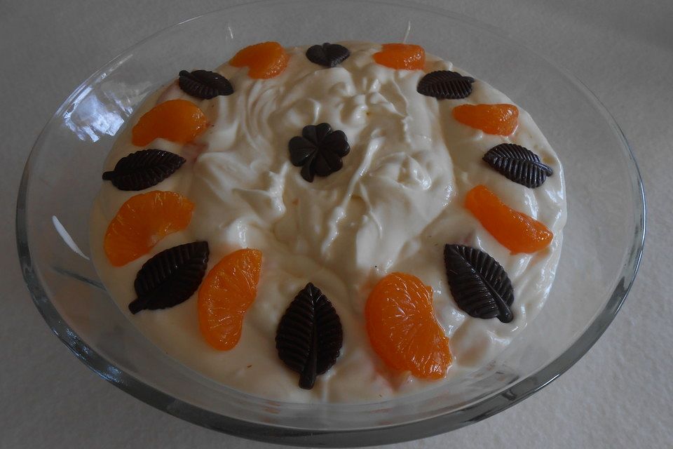 Mandarinenpudding mit Quark