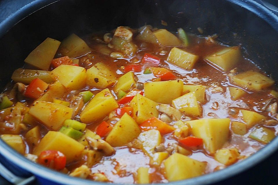 Kartoffelgulasch mit Austernpilzen