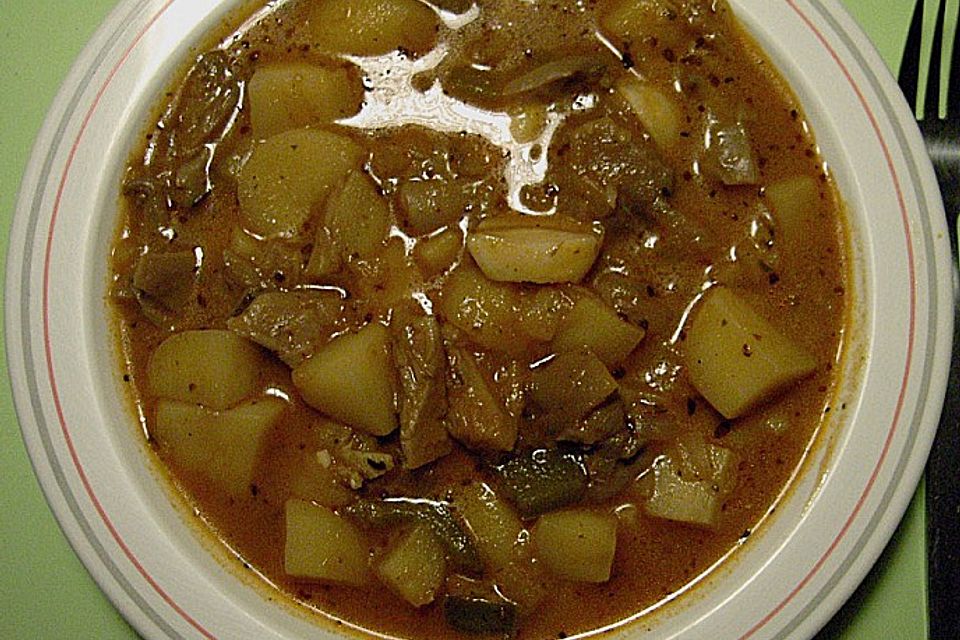 Kartoffelgulasch mit Austernpilzen