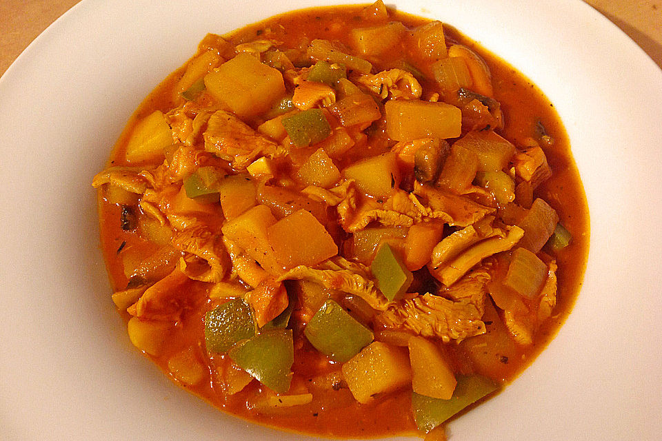 Kartoffelgulasch mit Austernpilzen