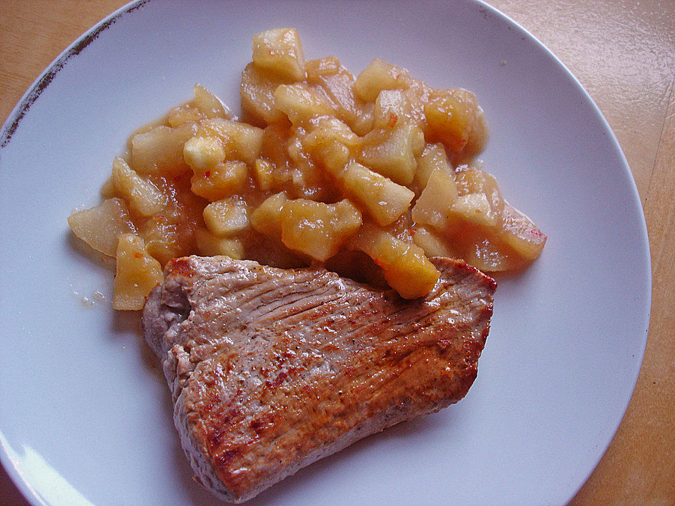 Schweinefilet mit Apfel und Birne, asiatisch von uahh| Chefkoch