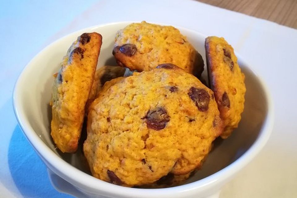 Kürbis-Cookies mit Chocolate Chips