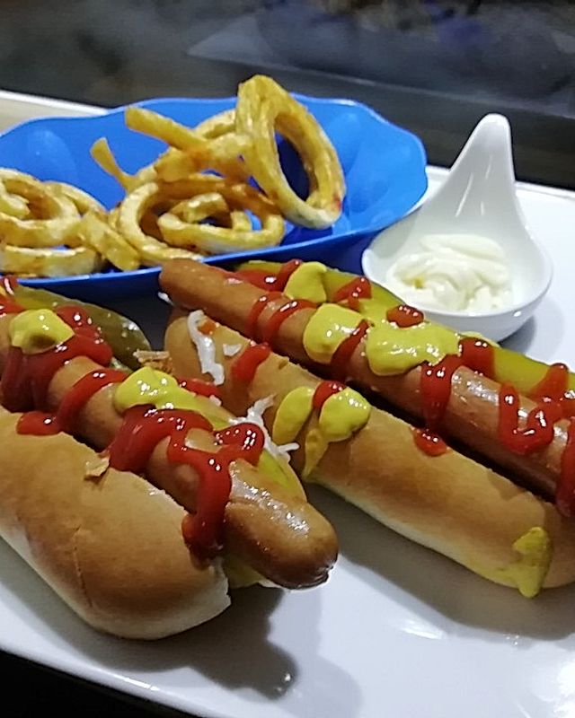 Amerikanische gegrillte Hot Dogs