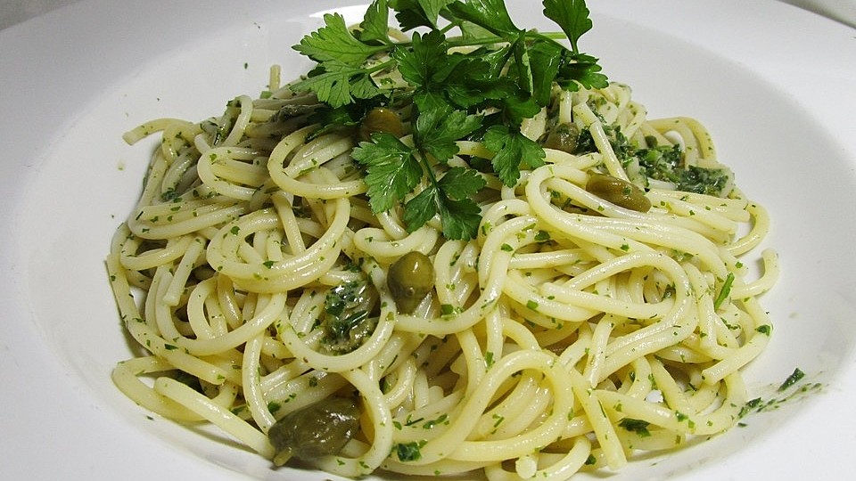 Spaghetti Mit Salsa Verde Von Pralinchen Chefkoch