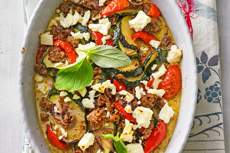 Griechischer Zucchini-Auflauf mit Feta