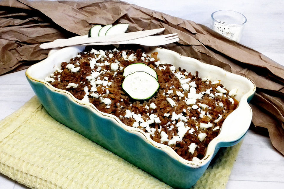 Griechischer Zucchini-Auflauf mit Feta