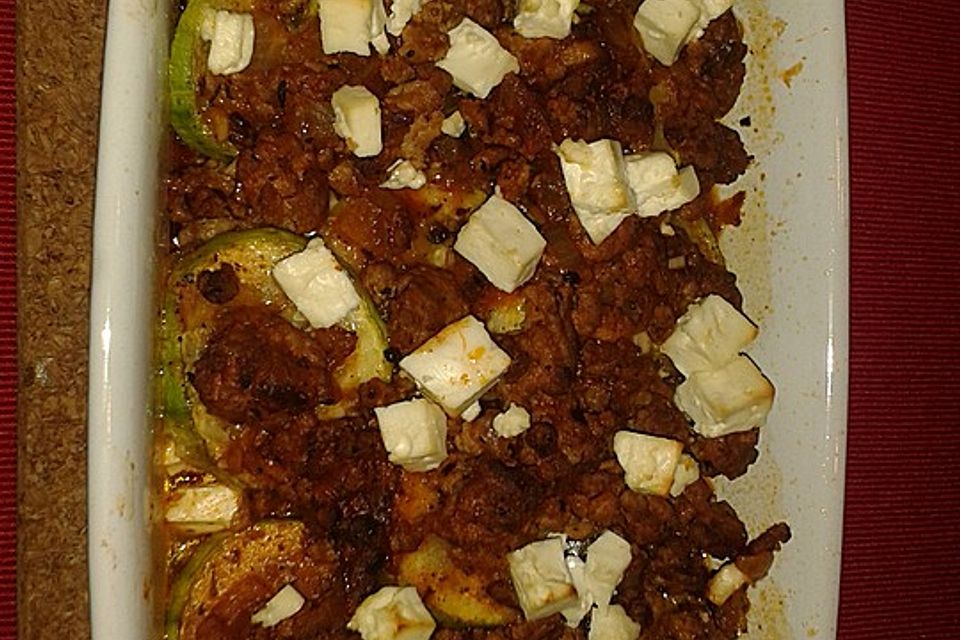 Griechischer Zucchini-Auflauf mit Feta