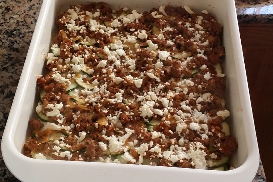 Griechischer Zucchini-Auflauf mit Feta