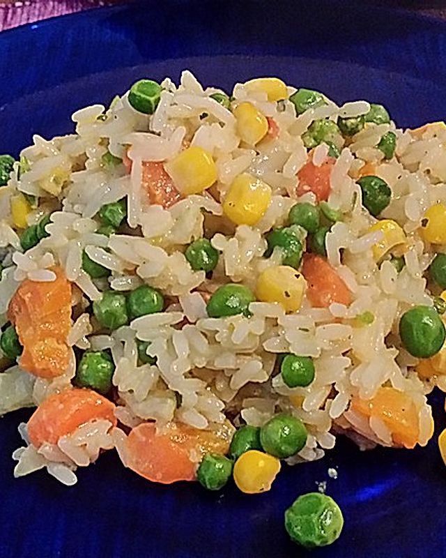 Gemüsepfanne mit Reis