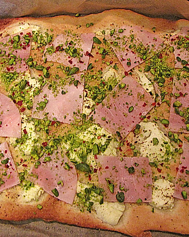 Sizilianische Pistazien-Pizza