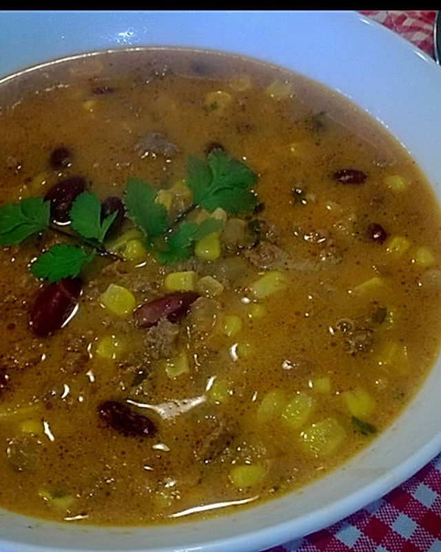 Mexikanische Bohnensuppe