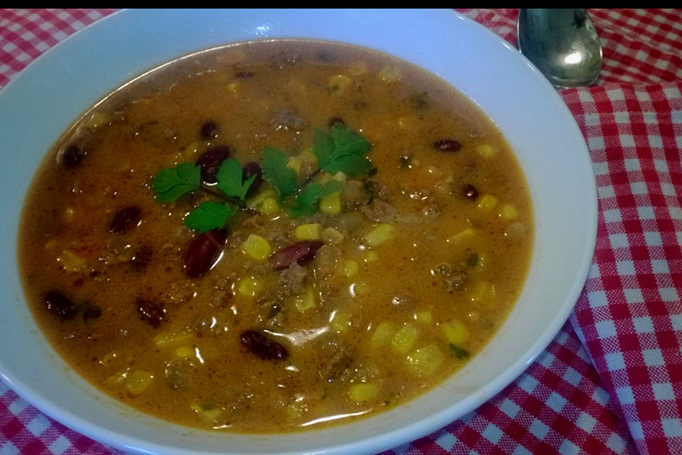 Mexikanische Bohnensuppe