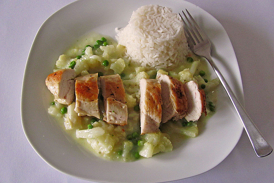 Hähnchenfilet mit Blumenkohlcurry