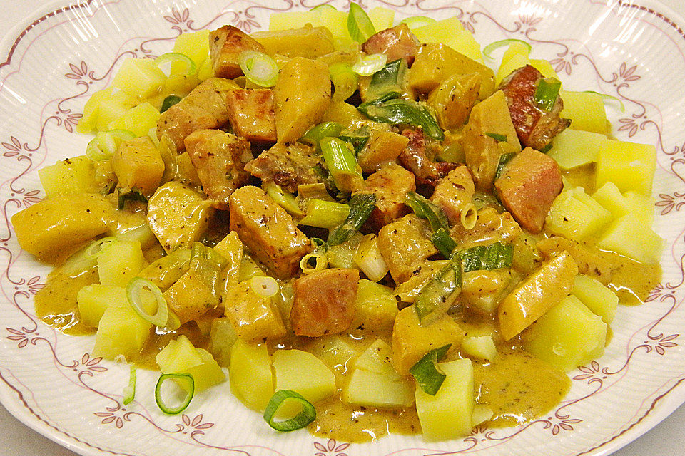 Apfel-Meerrettich-Ragout mit Kasseler