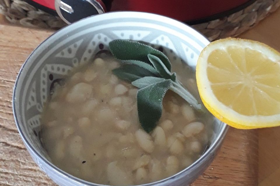 Weiße Bohnen aus dem Slowcooker - Tuscan Beans with Herbs