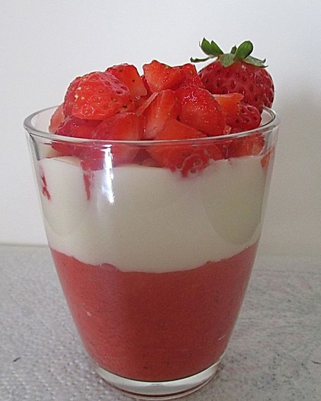 Erdbeer-Vanille-Dessert