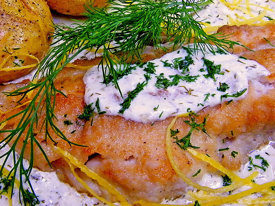 Rotbarschfilet mit Zitronen-Dill-Sauce von das_Faultierchen| Chefkoch