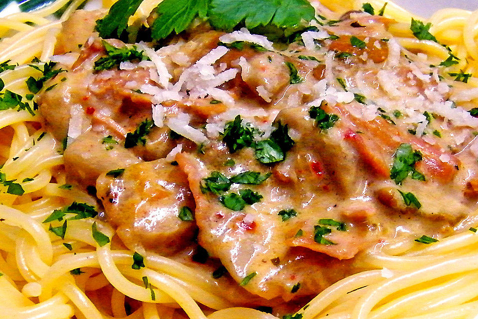 Spaghetti mit Steinpilzen Spaghetti mit Steinpilzen