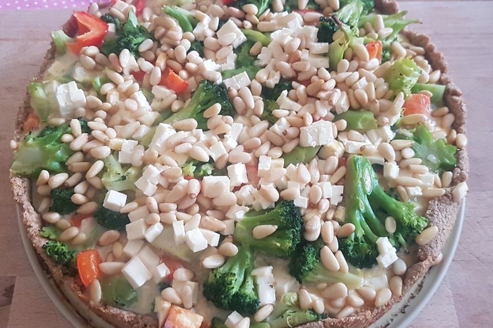 Brokkoli-Schafskäse-Quiche