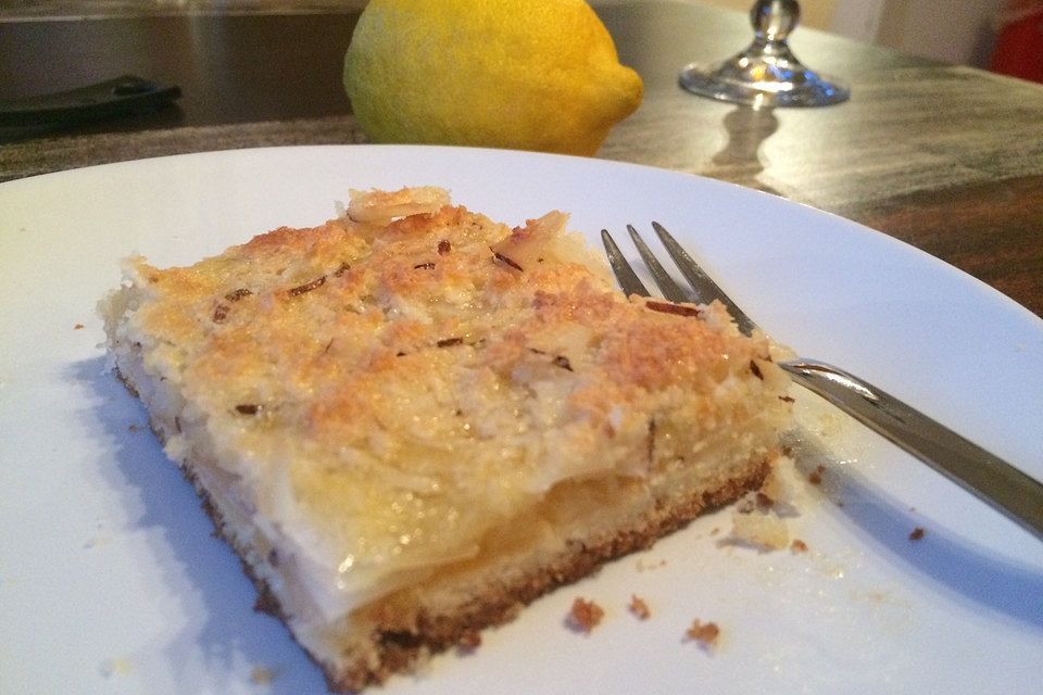 Coconut Lemon Slice - Kokos-Zitronen-Schnitten