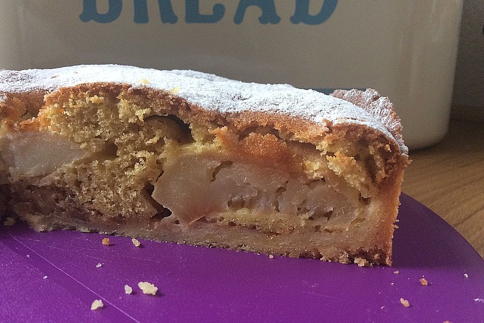 Apfelkuchen mit karamellisierten Walnüssen