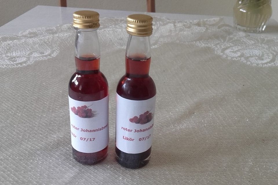 Aufgesetzter von roten Johannisbeeren Aufgesetzter von roten Johannisbeeren
