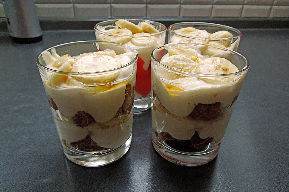 Bananen-Honigkuchen-Trifle