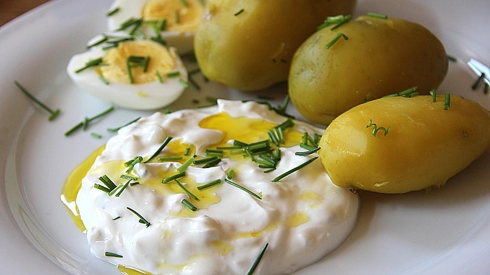 Pellkartoffeln Quark Und Leinol Von S Kroete Chefkoch