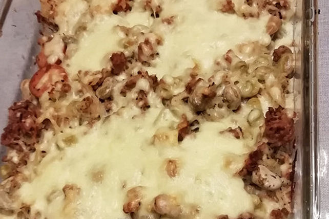 Sauerkrautauflauf mit dicken Bohnen von esug| Chefkoch