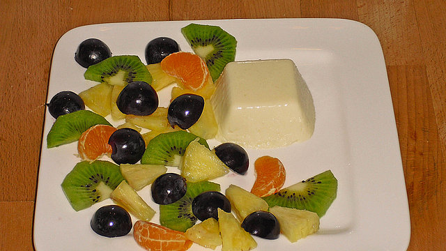 Panna cotta mit Mandelsahne / Mandelsulz / Blanc Manger von hefide