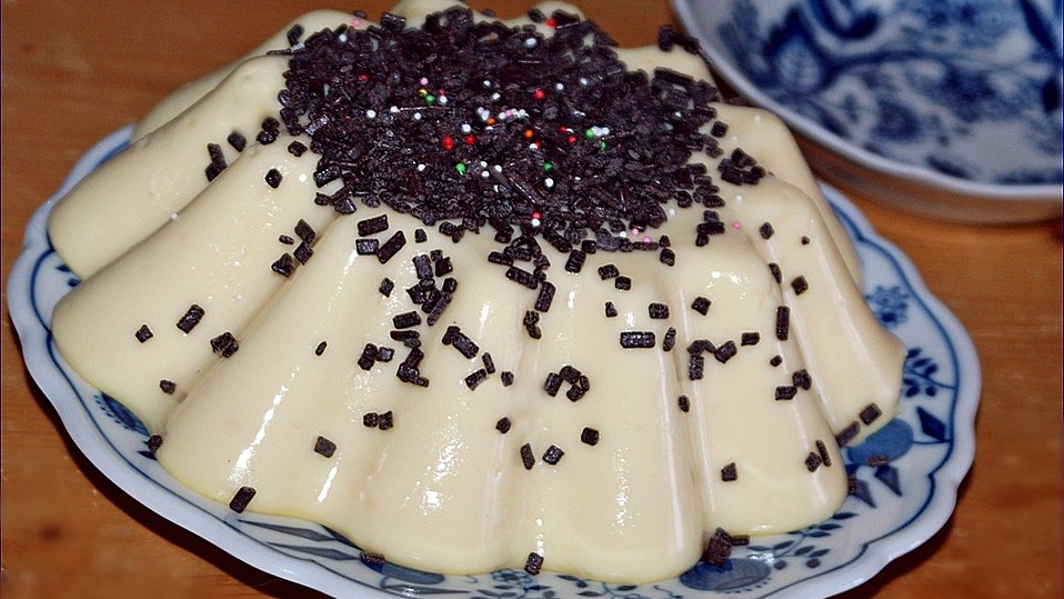 Panna cotta mit Mandelsahne / Mandelsulz / Blanc Manger von hefide