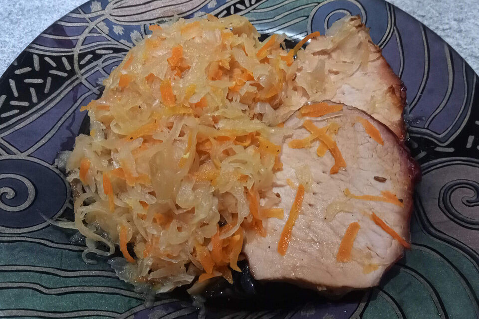 Sauerkraut-Kasseler aus dem Römertopf