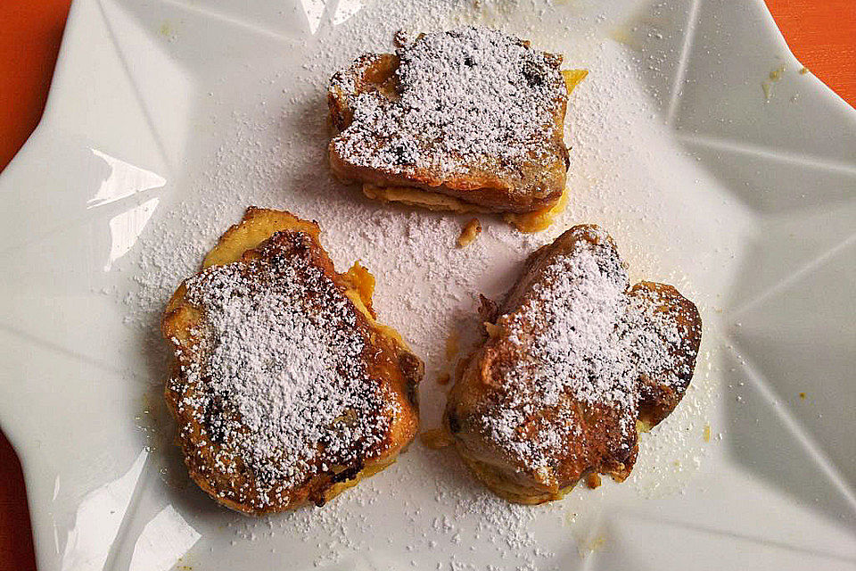 Arme Ritter vom Christstollen mit Bratapfel