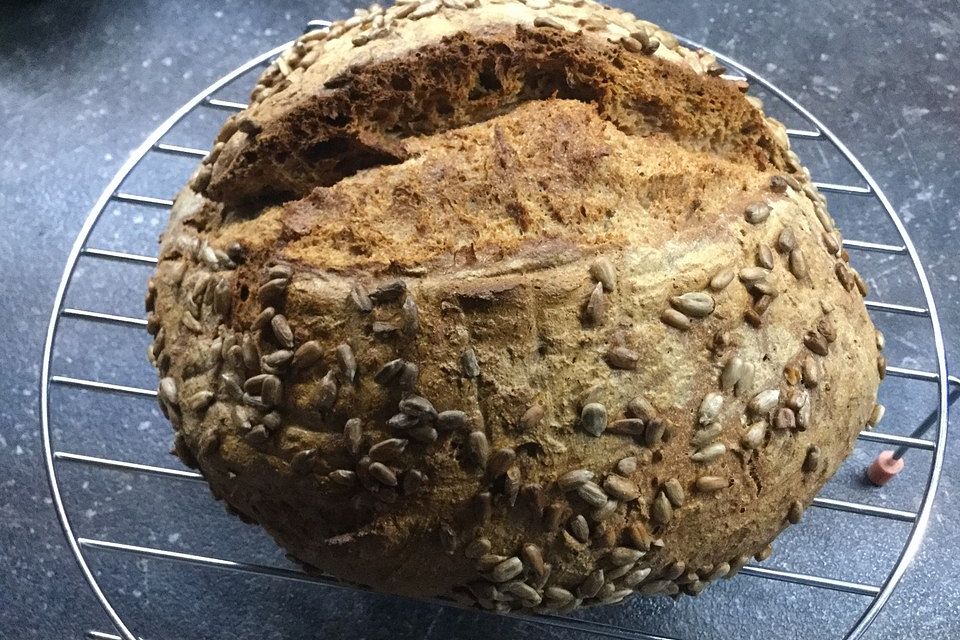 Dinkel-Vollkornbrot mit Sauerteig