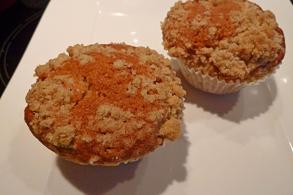 Apfelmuffins mit Streuselkruste