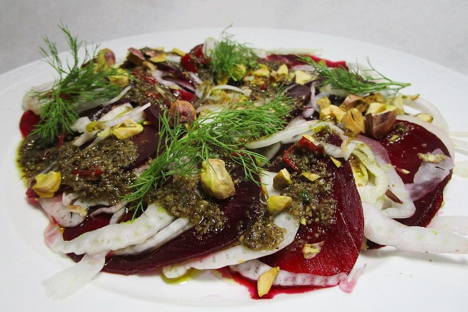 Smokeys Fenchel-Rote Bete Carpaccio